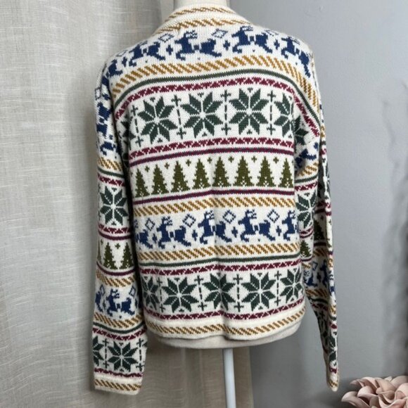 Alpaca Connection Wool Sweater Fair Isle Hand Knit Peruvian Women's Size XL - Picture 2 of 9